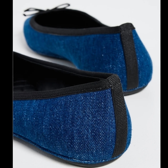 Veronica Beard Blue Denim Bow Flats Size 5 NWT - Picture 12 of 15